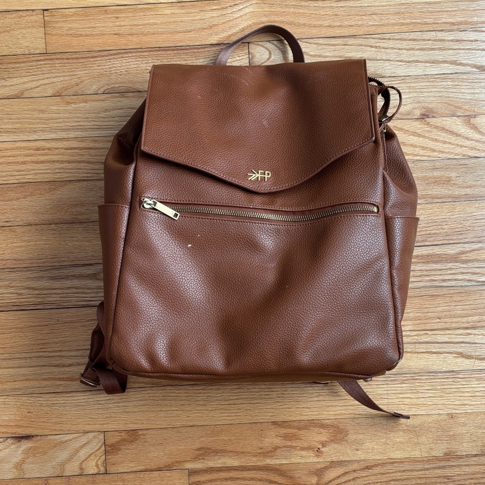 Brown Leather Backpack for Men